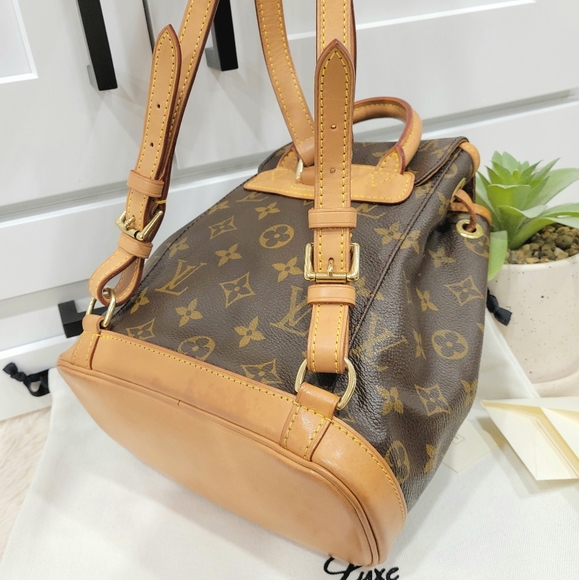 💕DISCONTINUED Very Rare Backpack LOUIS VUITTON Montsouris MINI Monogram - Picture 7 of 16